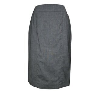 Pink Tartan Womens Skirt Size 2 Gray‎ Charcoal Pencil Below Knee Wool Career